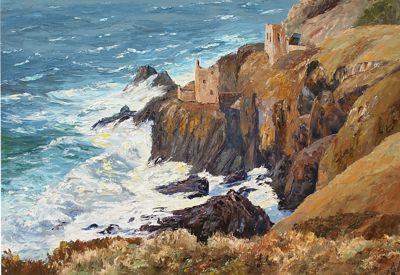 Restless Sea, Botallack by Nancy Bailey