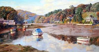 Low Tide at Lerryn by Nancy Bailey