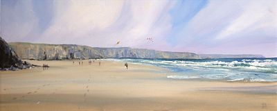 Brisk Walk on Chapel Porth by Sophi Beharrell